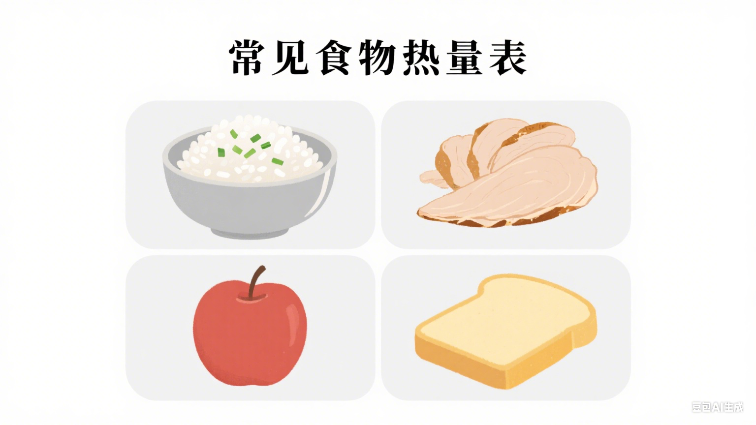 常见食物热量